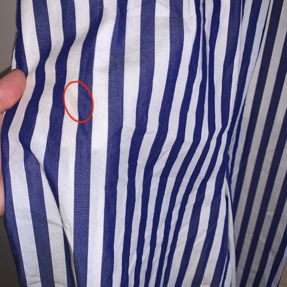 J.Crew size 00 blue white stripe halter wide leg Jump suit pantsuit romp… - Picture 8 of 14